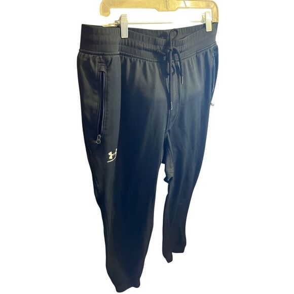 Under Armour Retro Y2K Men’s Black Soccer/Sweatpants Loose Fit Cold Gear w/Side - Picture 4 of 7